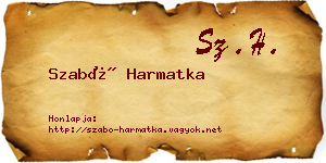 Szabó Harmatka névjegykártya